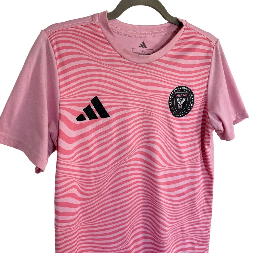 Adidas Inter Miami CF Messi 10 Pre-Match Jersey Pink Mens Large MLS Soccer Shirt